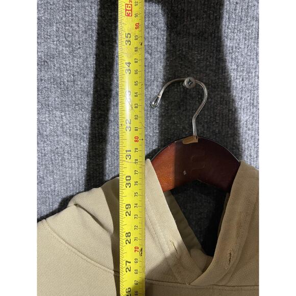 Natural Greens Hoodie Mens XL Tan Beige Pullover Graphic Smiley Sun Made in USA - Picture 4 of 9